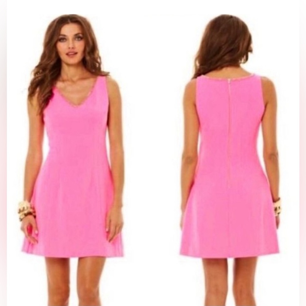 Lilly Pulitzer| Monica embellished dress Sunkissed Pink size 12